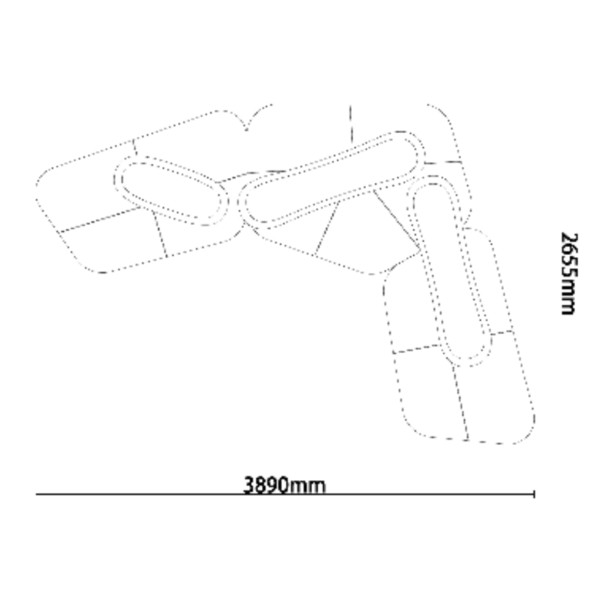 YAU-YAU Modular Sofa | Fabric | W: 3890 mm