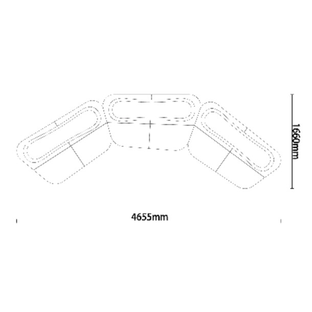 YAU-YAU Modular Sofa | Fabric | W: 4655 mm