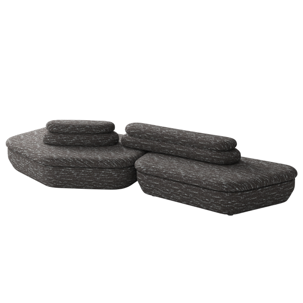 YAU-YAU Four Seater Corner Sofa | Fabric | W: 3335 mm