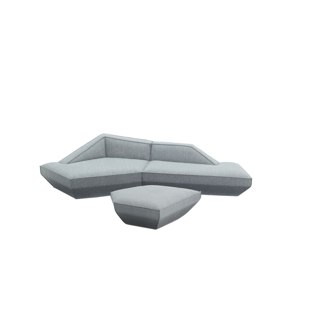 MOU-MOU Four Seater Corner Sofa w/ Ottoman| Fabric