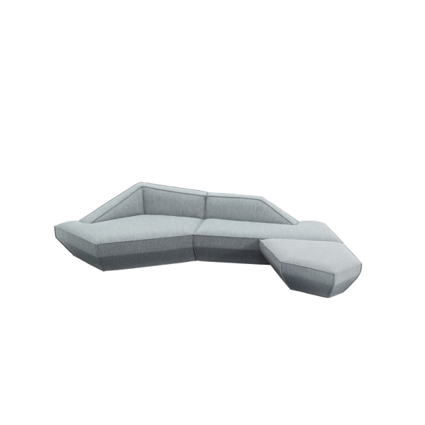 MOU-MOU Four Seater Corner Sofa w/ Ottoman| Fabric