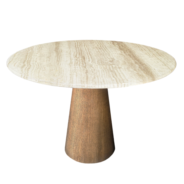 GEA-GEA Dining Table | Wood Veneer Base | Dia: 1.1m