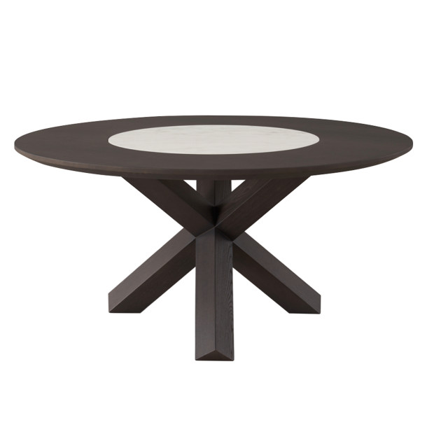 BOM-BOM Dining Table w/ Fully Flushed Turntable | Dia: 1.5M