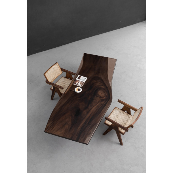 South American Solid Rainwood Slab w/ Cognac Resin | 2.3M