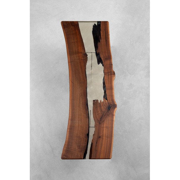 North American Solid Walnut Wood Slab w/ Clear Resin | 2.48M