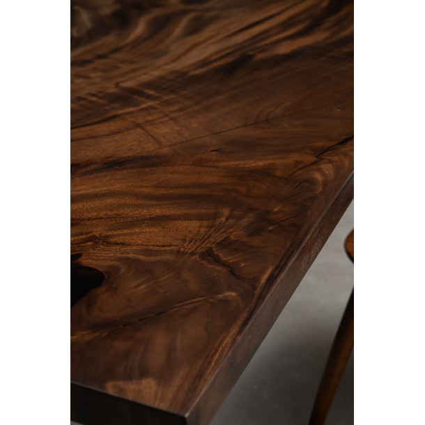 South American Solid Rainwood Slab w/ Grey Resin | 2.1M