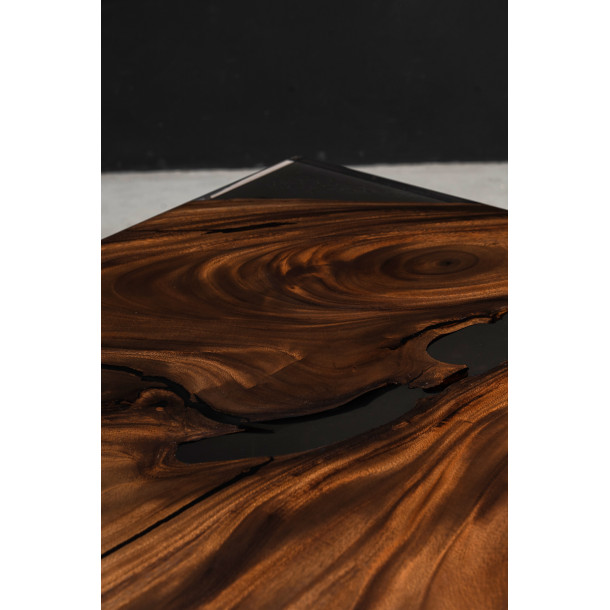 South American Solid Rainwood Slab w/ Grey Resin | 2.1M