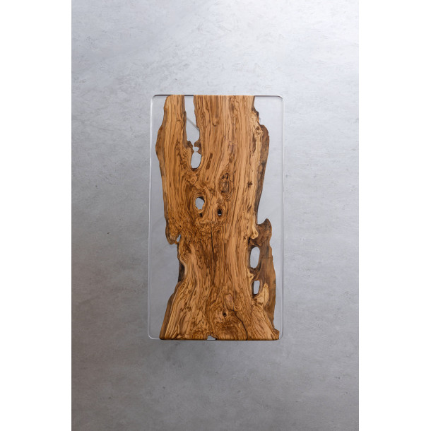 Italian Solid Olive Wood Slab w/ Clear Resin | 1.72M