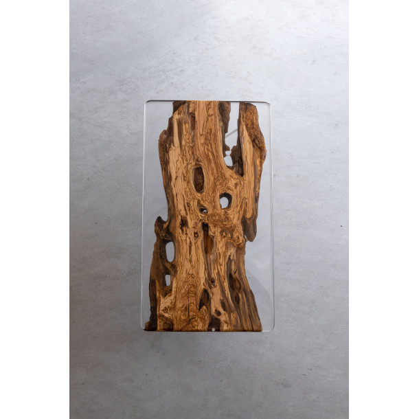 Italian Solid Olive Wood Slab w/ Clear Resin | 1.72M