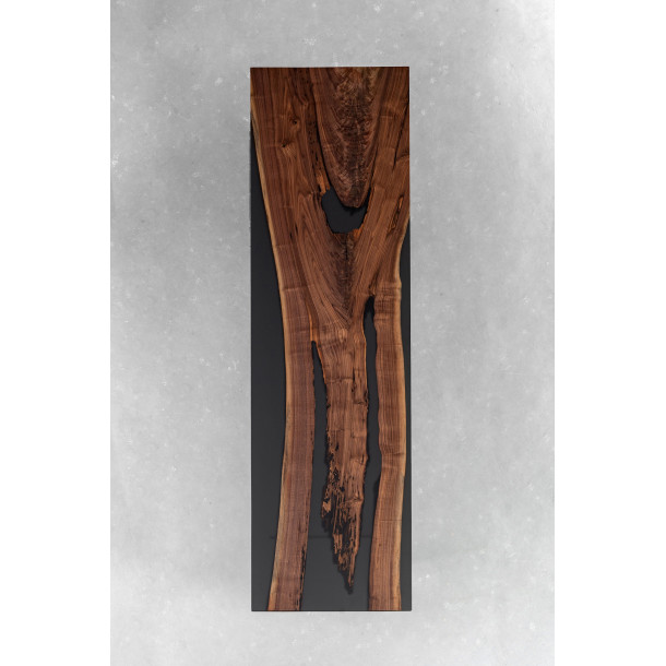 North American Solid Walnut Wood Slab w/ Grey Resin in Matt Finish | 2.6M