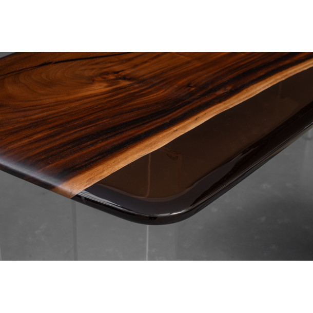 South American Solid Rainwood Slab w/ Cognac Resin | 2.4M