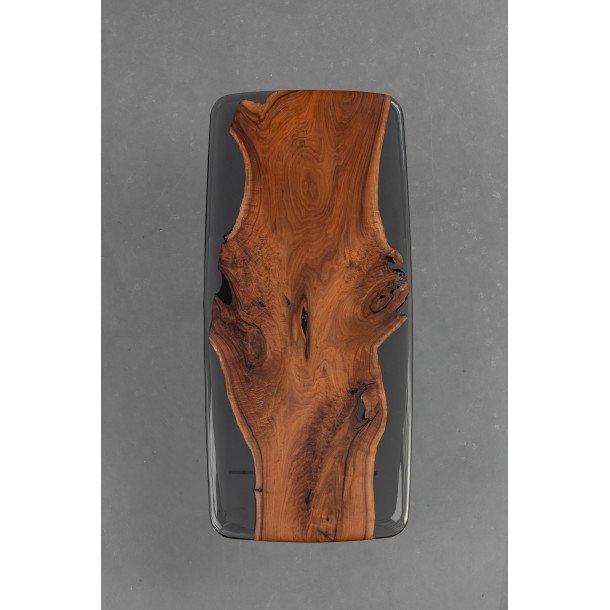 North American Solid Walnut Wood Slab w/ Grey Resin | 1.85M