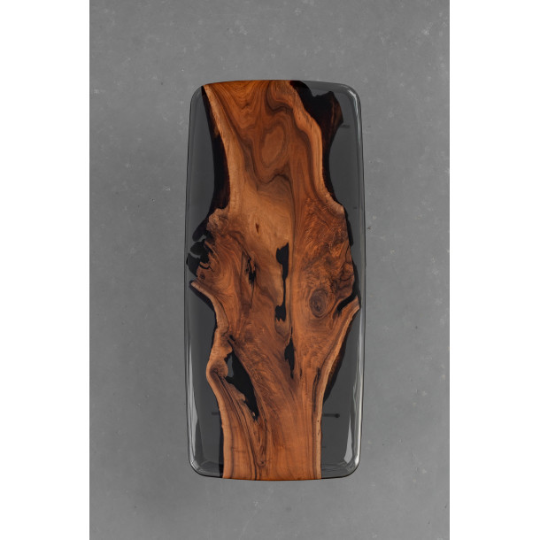 North American Solid Walnut Wood Slab w/ Grey Resin | 1.85M