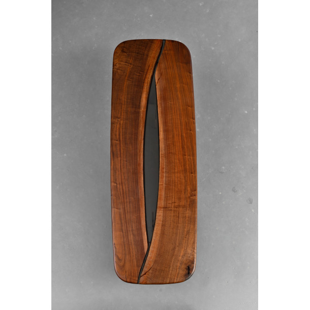 North American Solid Walnut Wood Slab w/ Grey Resin | 2.51M