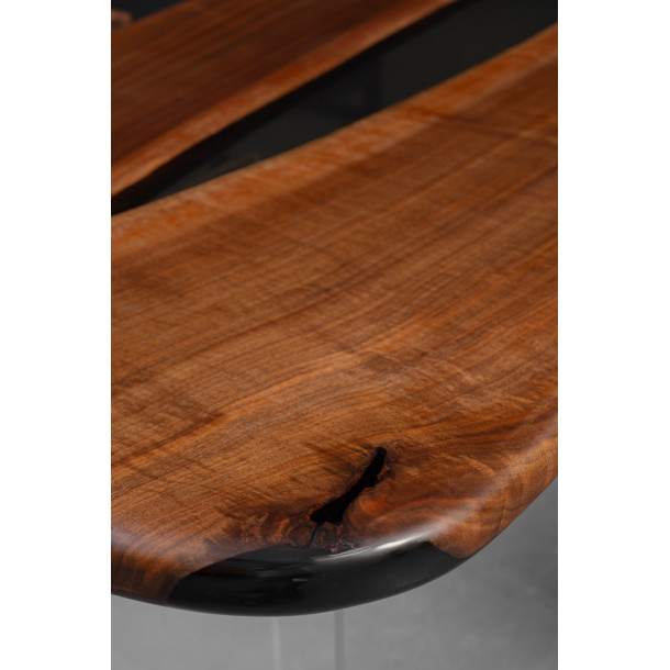 North American Solid Walnut Wood Slab w/ Grey Resin | 2.51M