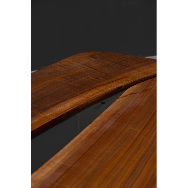 North American Solid Walnut Wood Slab w/ Grey Resin | 2.51M