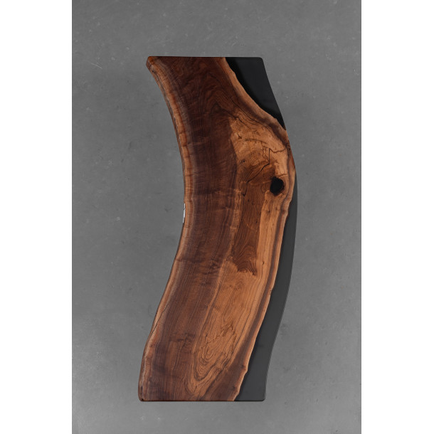 North American Solid Walnut Wood Slab w/ Grey Resin in Matt Finish | 2.28M