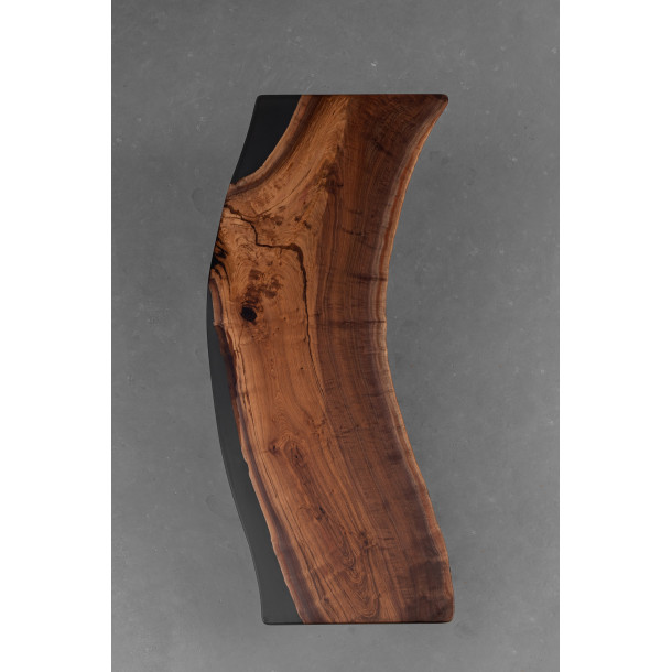 North American Solid Walnut Wood Slab w/ Grey Resin in Matt Finish | 2.28M