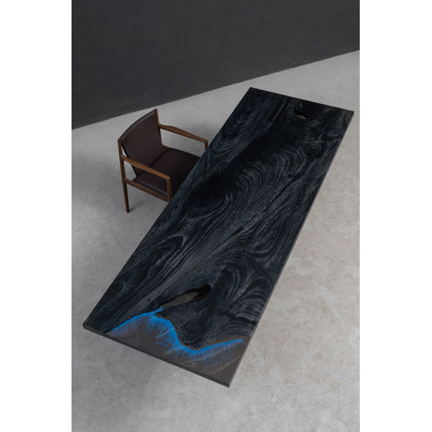 South American Solid Rainwood Slab w/ Grey Resin | 2.8M