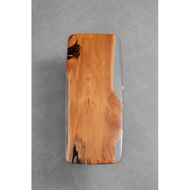 Japanese Beech Wood Slab w/ Clear Resin | 2.1M