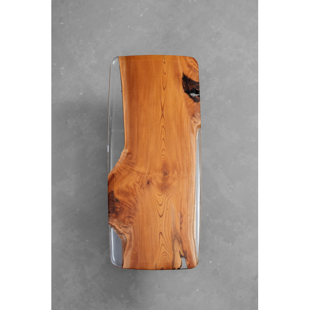 Japanese Beech Wood Slab w/ Clear Resin | 2.1M