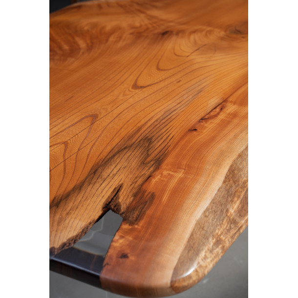 Japanese Beech Wood Slab w/ Clear Resin | 2.1M