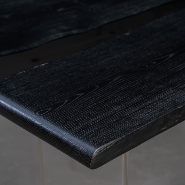 American Solid Ash Wood Slab w/ Grey Resin | 2.4M