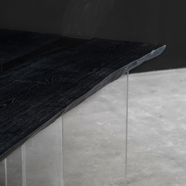 American Solid Ash Wood Slab w/ Grey Resin | 2.4M