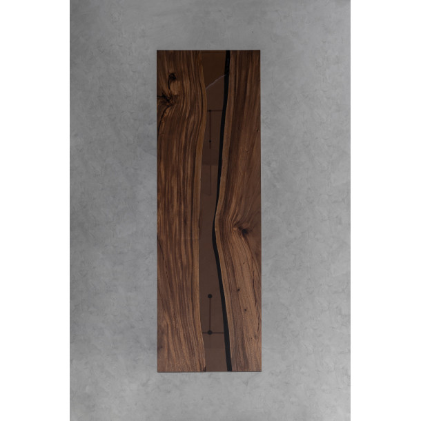 South American Solid Rainwood Slab w/ Cognac Resin | 2.55M