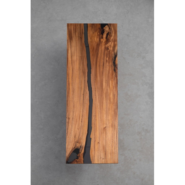 South American Solid Rainwood Slab w/ Grey Resin | 2.35M
