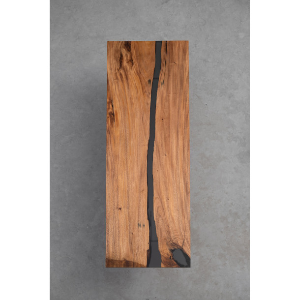 South American Solid Rainwood Slab w/ Grey Resin | 2.35M
