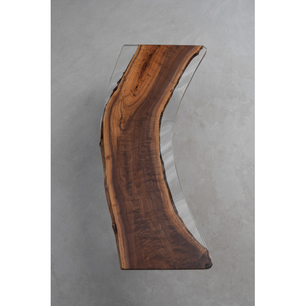 North American Solid Walnut Wood Slab w/ Clear Resin | 2.27M