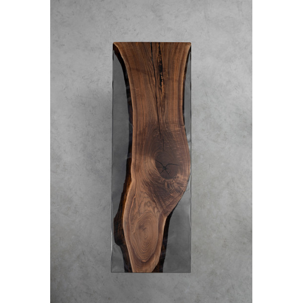 North American Solid Walnut Wood Slab w/ Grey Resin| 2.9M