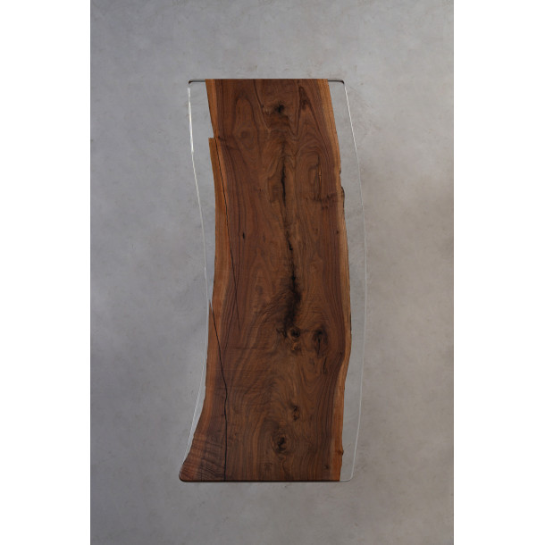North American Solid Walnut Wood Slab w/ Clear Resin| 2.2M