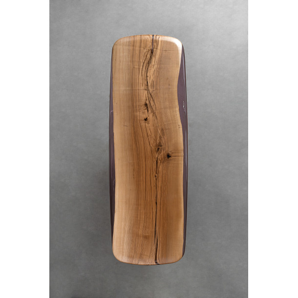 American Solid Ash Wood Slab w/ Cognac Resin | 2.51M