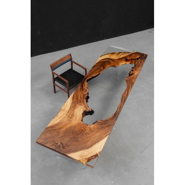 South American Solid Rainwood Slab w/ Clear Resin | 3.09M