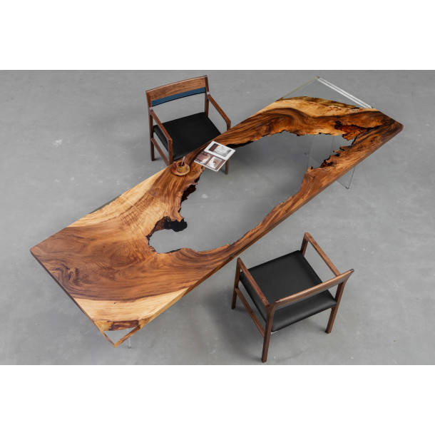 South American Solid Rainwood Slab w/ Clear Resin | 3.09M