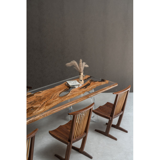 Italian Solid Olive Wood Slab w/ Clear Resin | 3.49M