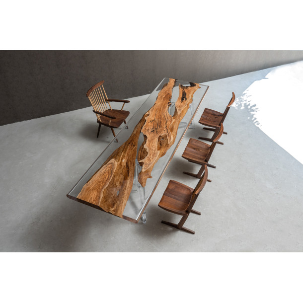 Italian Solid Olive Wood Slab w/ Clear Resin | 3.49M