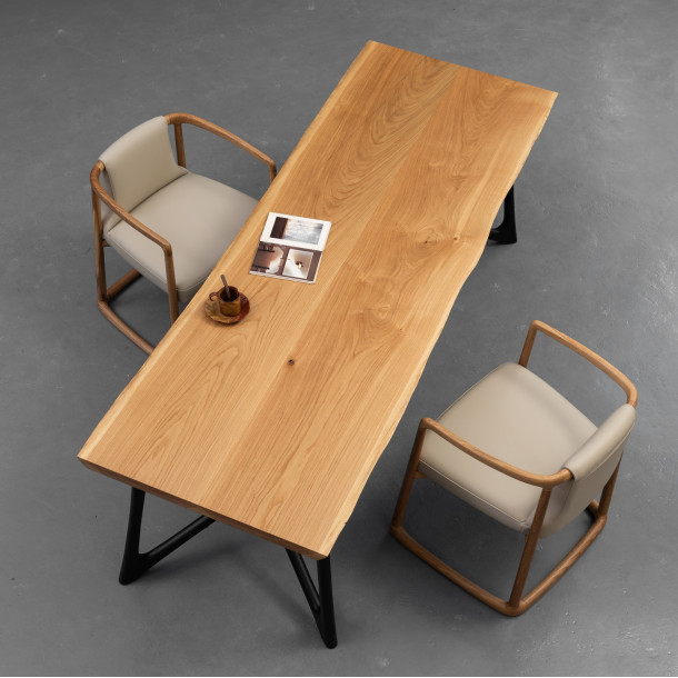 French Jointed Solid White Oak Wood Slab | 2.21M