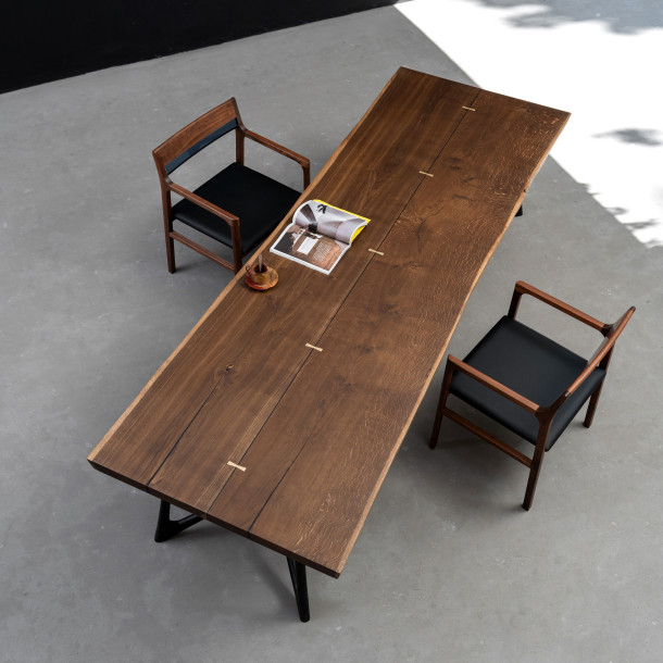French Jointed Solid White Oak Wood Slab | 2.93M