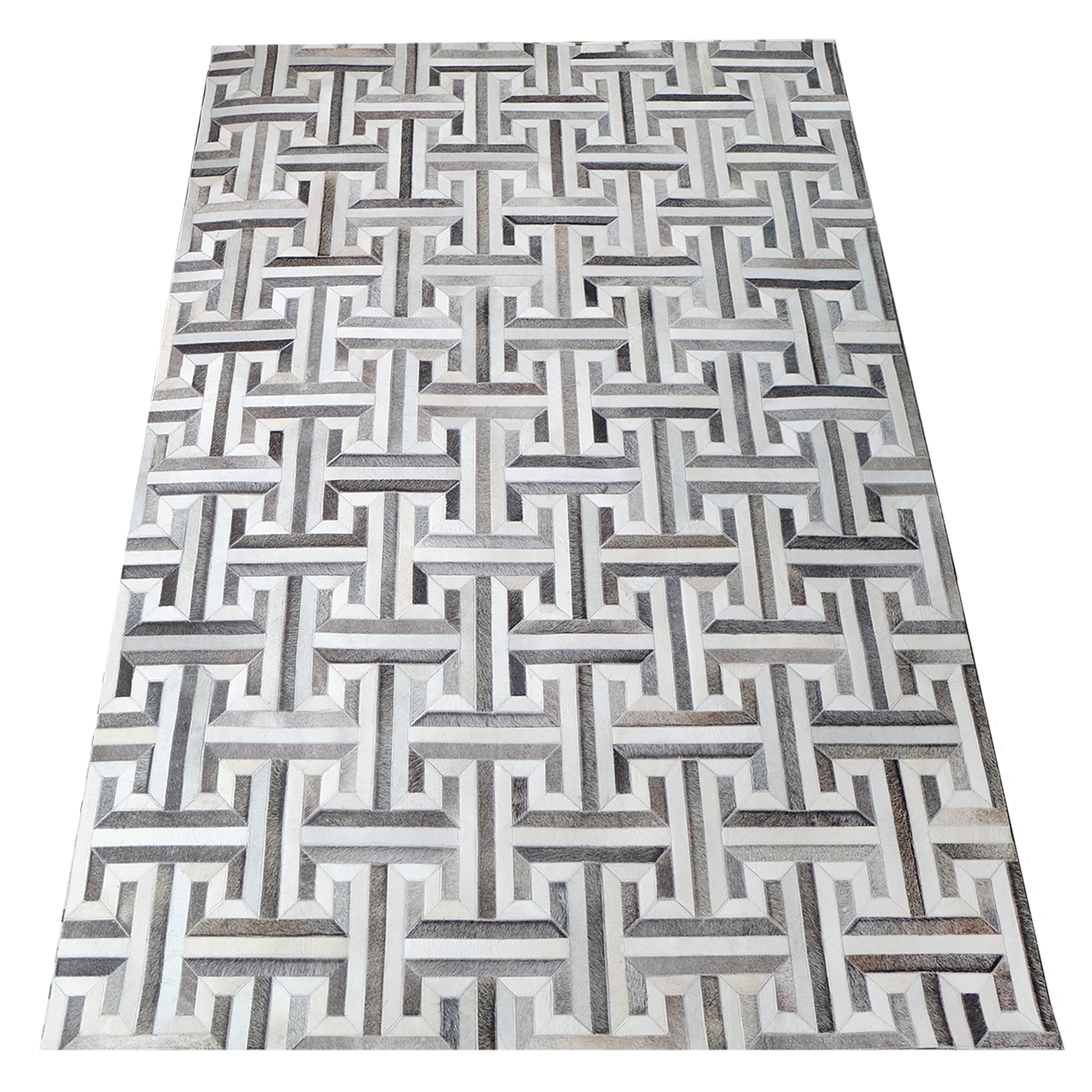 Grey Maze Design Cowhide Rug 2 X 3m Jg Casa