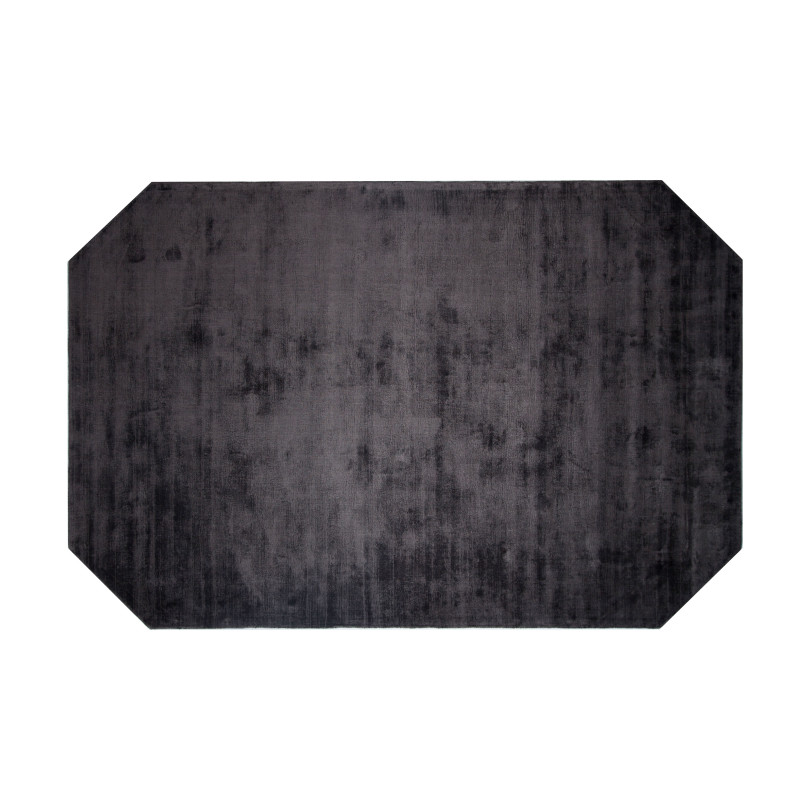 Charcoal Grey Distressed Rug