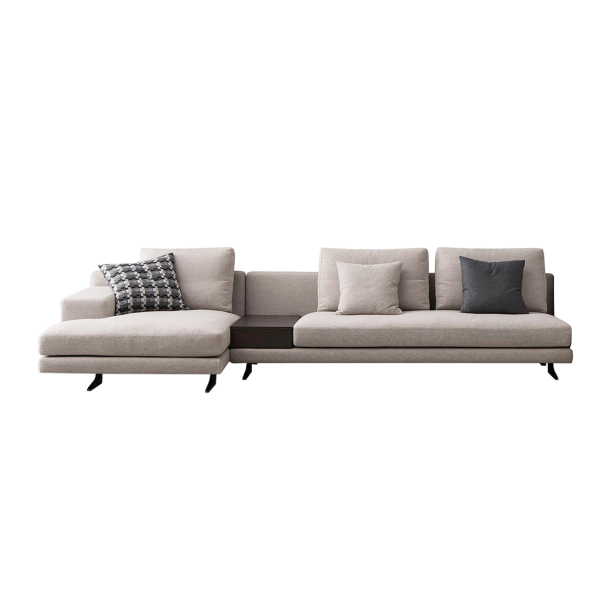 MS-MS Three Seater Corner Sofa With Wooden Box