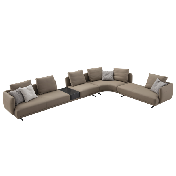 TEI-TEI Four Seater Sofa | Leather