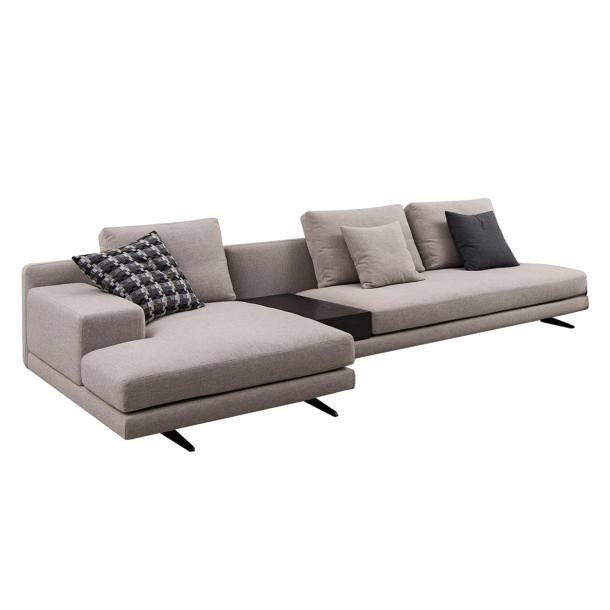 MS-MS Three Seater Corner Sofa With Wooden Box