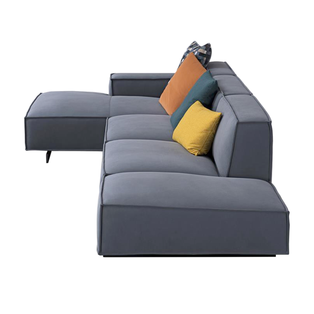 KAI-KAI THREE SEATER OPEN ARM CORNER SOFA | NUBUCK LEATHER