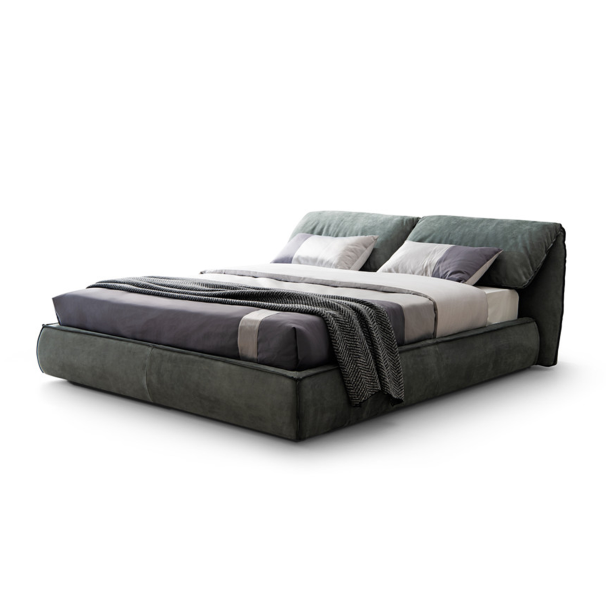 BON-BON Bed | Italian Nubuck Leather