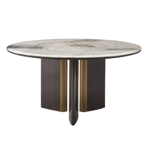 TRI-TRI Round Dining Table with Turntable