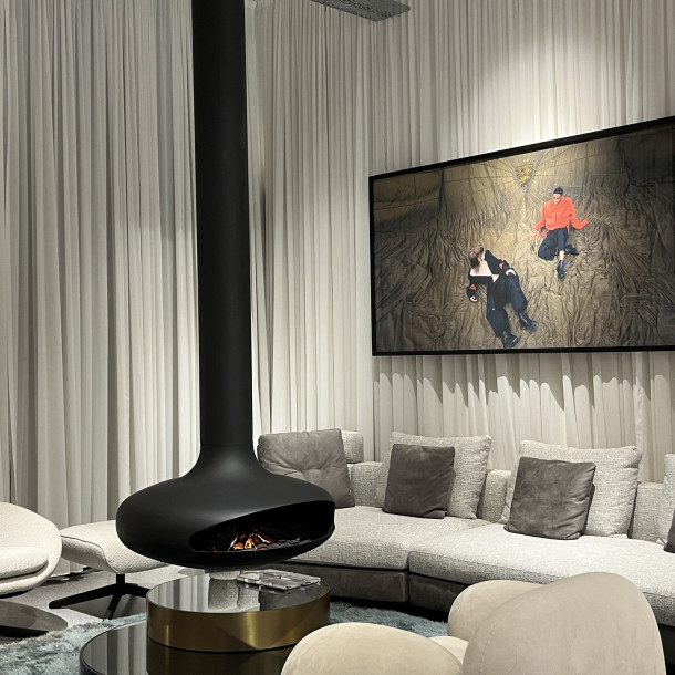 Floating Spherical Fireplace | CWB Showroom Display